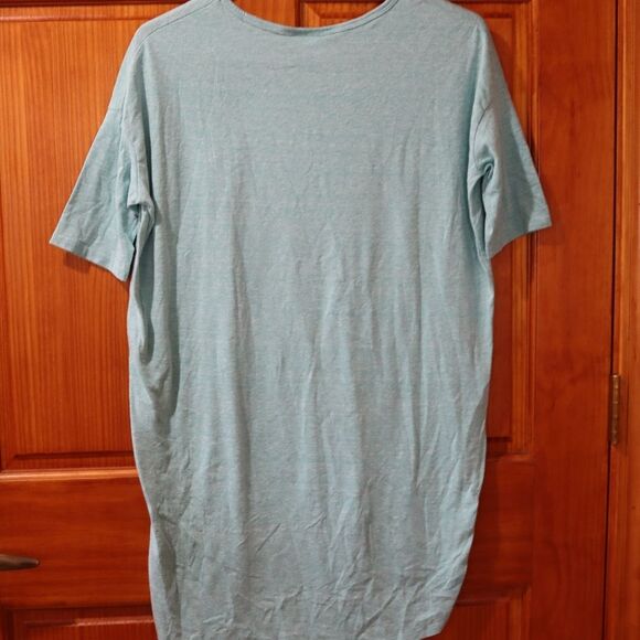 LuLaRoe Irma Blue High-Low Top XXS Lightweight Comfy Layered Casual Print - Picture 6 of 8